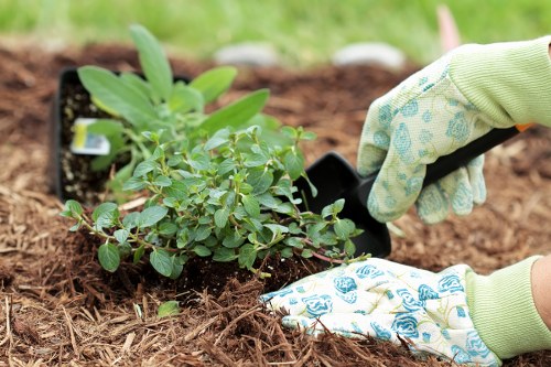 Safe work zone management in a garden setting